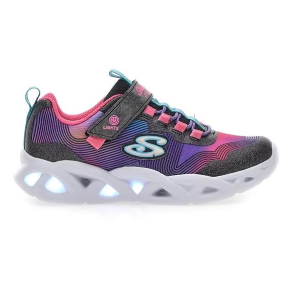 BRAND NEW girl youth skechers light up twisty brights shoes size 13 (lights up) - Picture 1 of 7